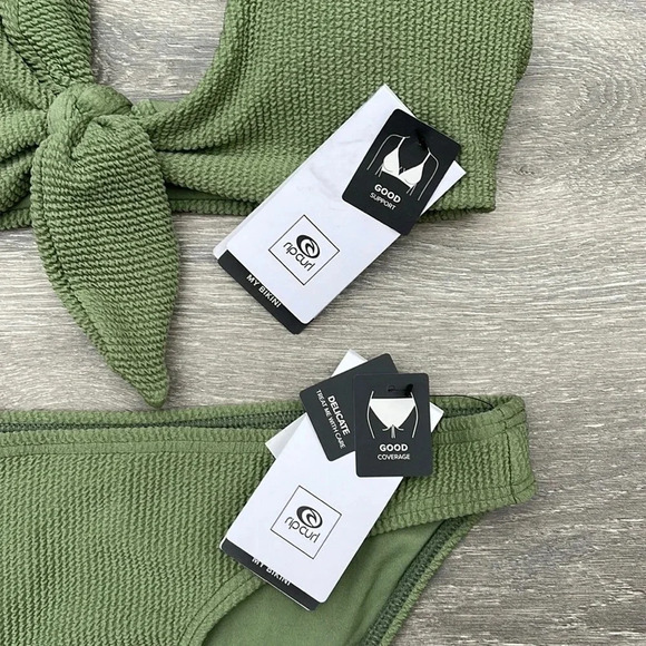 Rip Curl Solid Bikini, Green - Picture 12 of 14